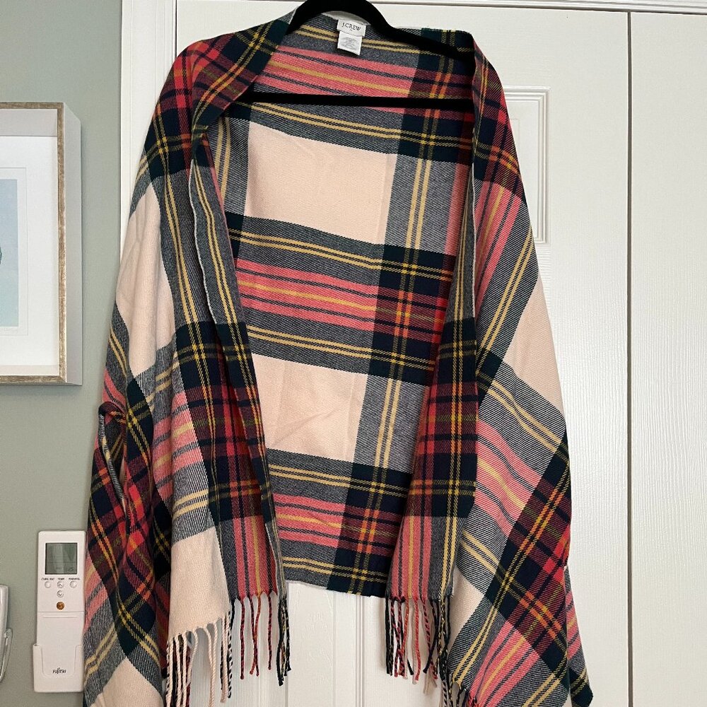 J Crew Plaid Shawl